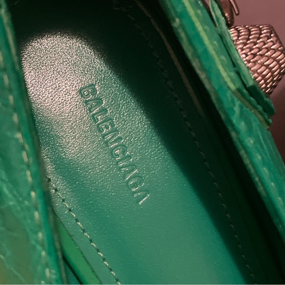 Balenciaga Agneau Arena Cagole Pumps Green Size 7 Made in Italy - Picture 12 of 15